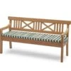 Skagerak Drachmann Bench 165 -Outdoor Furniture 1960225DrachmannBench165CushionLightApricotGreenStripes 1