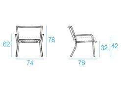 EMU Athena Lounge Chair 17 EMU Athena Lounge Chair -Outdoor Furniture Athenapoltrona schemadescrittivo