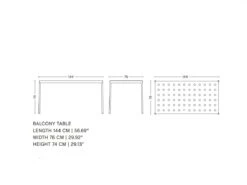 Hay Balcony Table L. 144 23 Hay Balcony Table L. 144 -Outdoor Furniture BalconyTableHay144dimensioni