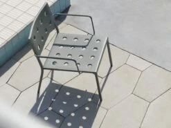 Hay Balcony Lounge Chair -Outdoor Furniture Balcony Armchair desert green powder coated steel