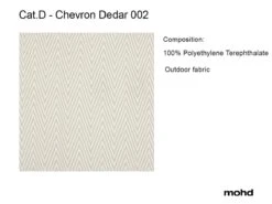 Gubi Bohemian '72 Outdoor Pouf - Chevron Dedar 002 -Outdoor Furniture CampioneTessutiDedar002 3