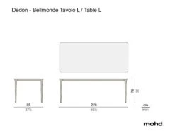 Bellmonde Table -Outdoor Furniture DedonBellmondeTavoloLTableL