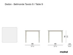 Bellmonde Table -Outdoor Furniture DedonBellmondeTavoloSTableS