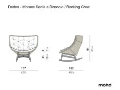 Mbrace Rocking Chair -Outdoor Furniture DedonMbraceSediaaDondoloRockingChair