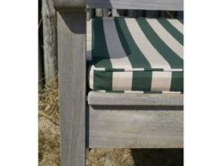 Skagerak Drachmann Bench 165 31 Skagerak Drachmann Bench 165 -Outdoor Furniture DrachmannCushionLightApricotGreenstripescloseupM 1