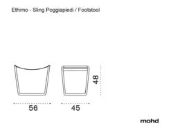 Sling Footstool -Outdoor Furniture EthimoSlingPoggiapiediFootstool