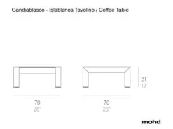 Islablanca Square Coffee Table 25 Islablanca Square Coffee Table -Outdoor Furniture GandiablascoIslablancaCoffeeTable70