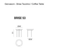 Brise 53 Outdoor Coffee Table -Outdoor Furniture GervasoniBriseTavolinoCoffeeTable