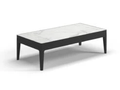 Grid Coffee Table -Outdoor Furniture Gridrettangolomarmobiancoenero
