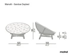 Sandua Daybed Papasan -Outdoor Furniture ManuttiSanduaDaybed