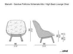 Sandua High Back Lounge Chair -Outdoor Furniture ManuttiSanduaLOUNGECHAIR