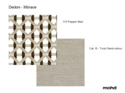 Mbrace Wing Chair - 115 Pepper / Seat Cushion 661 Twist Sand -Outdoor Furniture Mbrace 115 Pepper 2