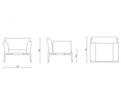 FAST New Joint Armchair -Outdoor Furniture NewJointarmchairFastdimensioni