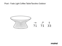 Fade Light Coffee Table Outdoor -Outdoor Furniture PLUSTFADECOFFEETABLELIGHTSIZES