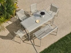 Hay Palissade Armchair -Outdoor Furniture Palissade Dining Bench sky greyPalissade Table sky greyPalis 1