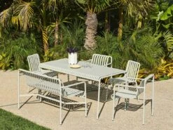 Hay Palissade Armchair -Outdoor Furniture Palissade Table sky greyPalissade Dining Armchair sky greyPa 1