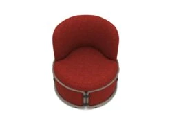 Rotin Lounge Armchair -Outdoor Furniture RotinEthimoPoltronaLoungePoliestereRubelliVelvetyRust3