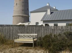 Skagerak Drachmann Bench 165 32 Skagerak Drachmann Bench 165 -Outdoor Furniture S10405101960224DrachmannBench165andCushionLemonSandstripes01