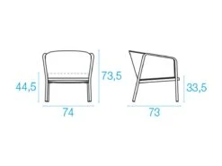 EMU Carousel Armchair 1216 -Outdoor Furniture Schemapoltronacarousel