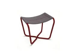 Sling Footstool -Outdoor Furniture SlingETHIMOPoggiapiediWarmredBlack