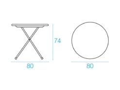 EMU Arc En Ciel Folding Round Table ø80 19 EMU Arc En Ciel Folding Round Table ø80 -Outdoor Furniture Tavolinotondo