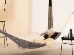 Ama Hammock Blue And White -Outdoor Furniture ama amaca blue e bianca okdesign2