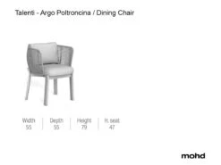 Argo Dining Chair -Outdoor Furniture argo dining chair talenti 7