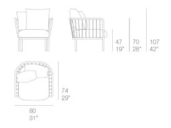 Arp Armchair - Outdoor -Outdoor Furniture arparmchairsdiabladimensions