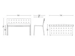 Hay Balcony Dining Bench -Outdoor Furniture balcony dining bench hay dimensions