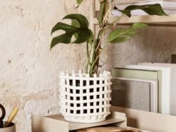 Ferm LIVING Ceramic Basket Small -Outdoor Furniture basket ceramic
