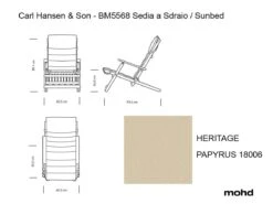 BM5568 Sunbed - Deck Chair Series -Outdoor Furniture carl hansen son bm5568 sedia a sdraio sunbed