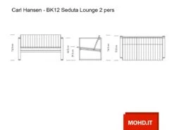 BK12 Lounge Seating For 2 Pers. -Outdoor Furniture carl hansen bk12 seduta lounge 2 pers