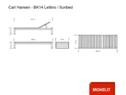 BK14 Sunbed -Outdoor Furniture carl hansen bk14 lettino sunbed