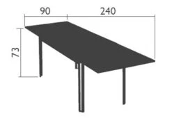 Costa Table With Central Extension -Outdoor Furniture costa size table