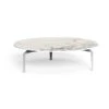 Cruise Alu Round Coffee Table - White / Calacatta -Outdoor Furniture cruise alu coffee table white calacatta 1 talenti