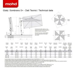 Sombrano S+ Umbrella -Outdoor Furniture dati tecnici 4