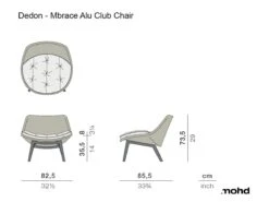 Mbrace Alu Club Chair -Outdoor Furniture dedon brace alu club chair 7