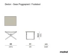 Seax Footstool -Outdoor Furniture dedon seax footstool