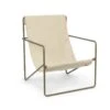 Ferm LIVING Desert Lounge Chair - Olive Frame -Outdoor Furniture desert chaise longue olive frame ferm living cloud