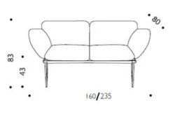 Elisa Sofa Outdoor -Outdoor Furniture dimensioni 3 27 1