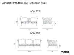 InOut 852-853 Sofa -Outdoor Furniture divano 853