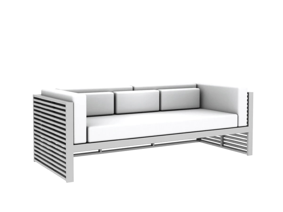 DNA 3 Seater Sofa - White / Silvertex Ice 4 DNA 3 Seater Sofa - White / Silvertex Ice - Image 2