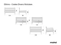 Costes Modular Sofa -Outdoor Furniture ethimo costes