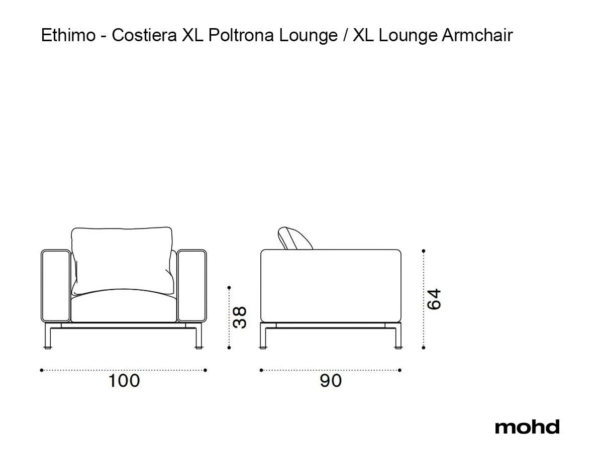 Costiera XL Lounge Armchair 9 Costiera XL Lounge Armchair - Image 7