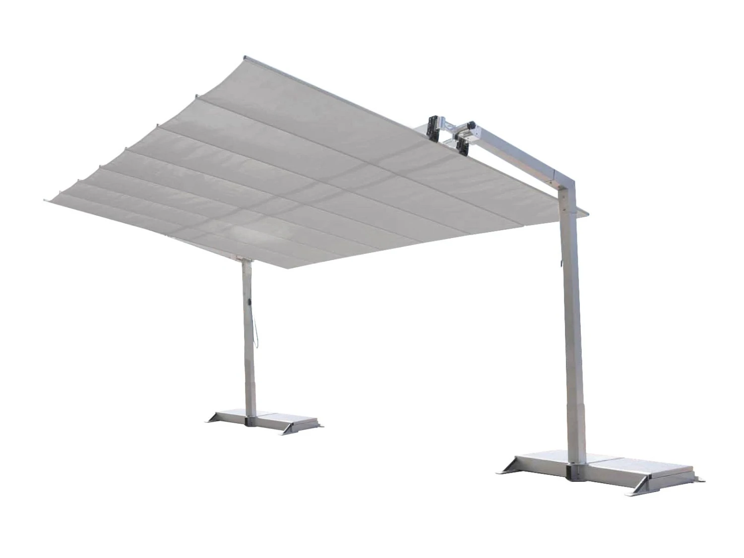 Flexy Sliding Awning - Gris Platine Micro-Mesh Fabric 3 Flexy Sliding Awning - Gris Platine Micro-Mesh Fabric