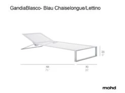 Blau Chaiselongue -Outdoor Furniture gandiablasco