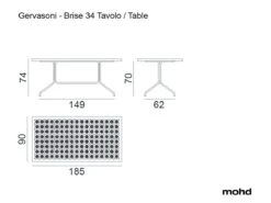 Brise 34 Outdoor Table -Outdoor Furniture gervasoni brise 34