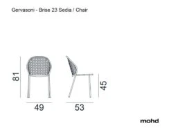 Brise 23 Outdoor Chair -Outdoor Furniture gervasoni brise chair 6
