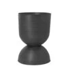 Ferm LIVING Hourglass Pot - Black -Outdoor Furniture hourglass black pot ferm living big