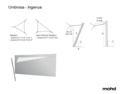 Ingenua Triangle Shade Sail - Wall Mounting -Outdoor Furniture ingenua triangle umbrella size outdoor umbrosa 1